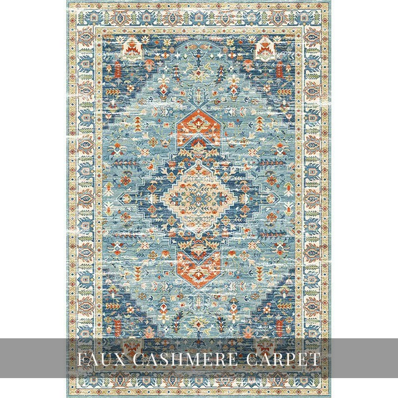 Faux Cashmere Carpet | Lightweight Washable Area Rug for Modern Living Spaces