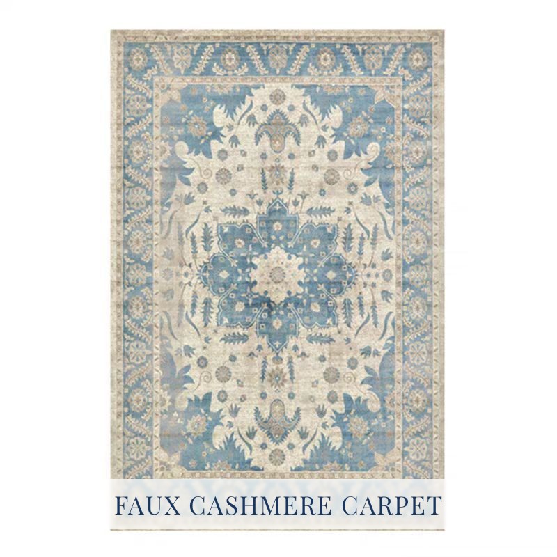 Luxury Faux Cashmere Area Rug | Ultra-Soft Washable Carpet for Living Room & Bedroom