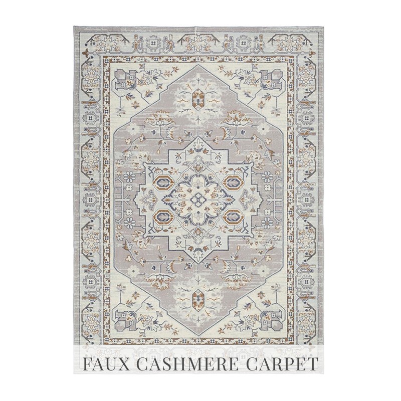 Premium Faux Cashmere Rug | Soft Washable Area Carpet for Bedroom & Living Room