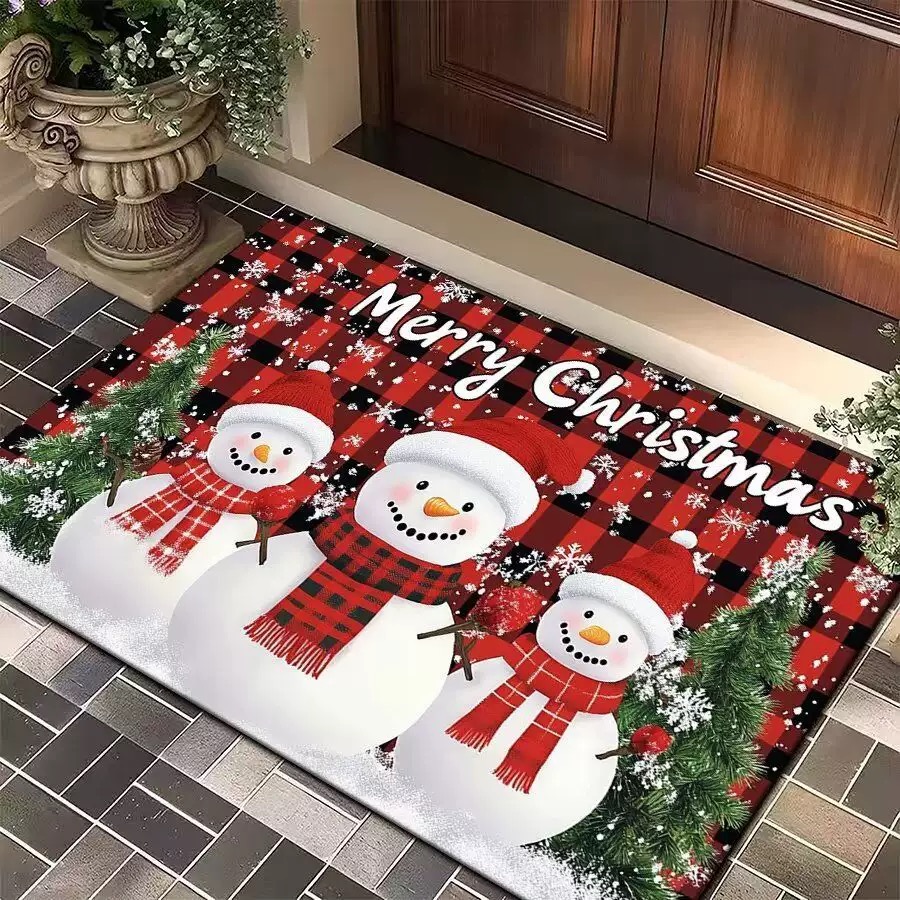 Crystal Velvet Doormat | Washable Soft Entryway Rug with Anti-Slip Dotted Backing