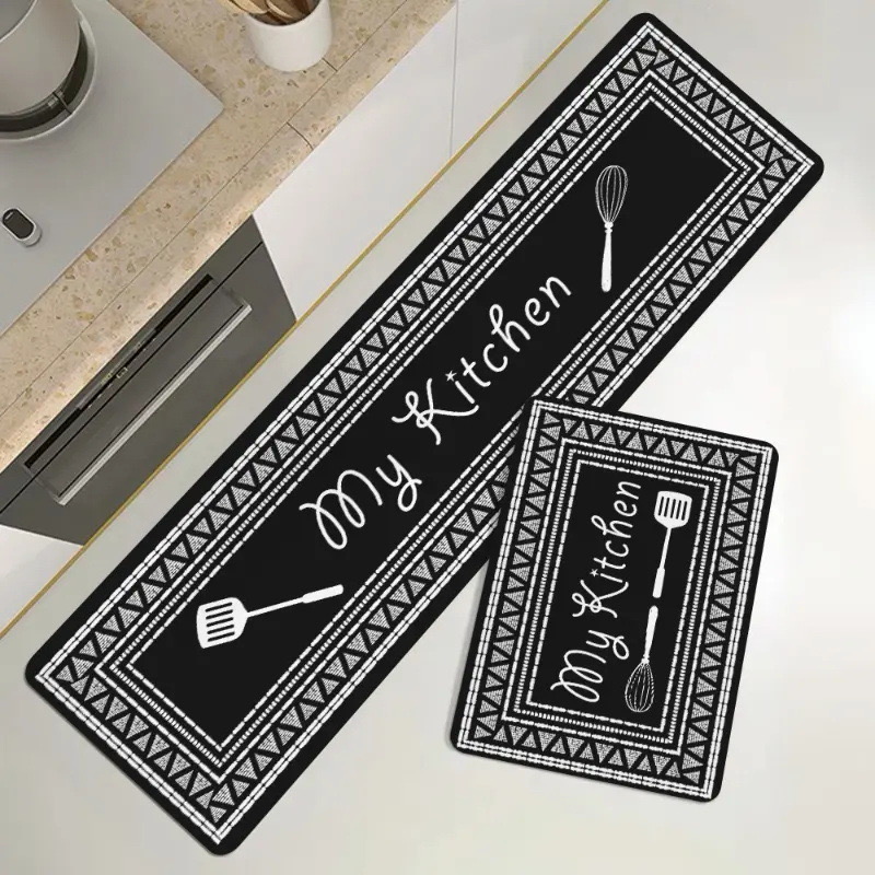 Crystal Velvet Kitchen Mat | Non-Slip Waterproof Mat for Kitchen & Entryway